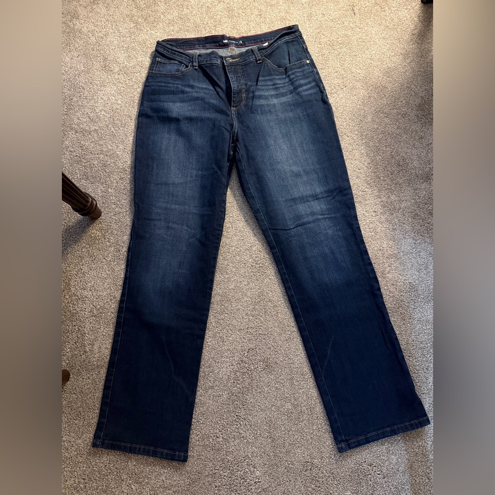Lee Dark Blue Women's Straight Leg Jeans 10M